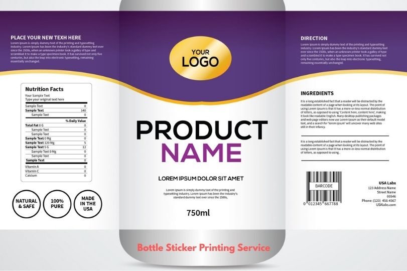 Bottle Sticker Printing Service