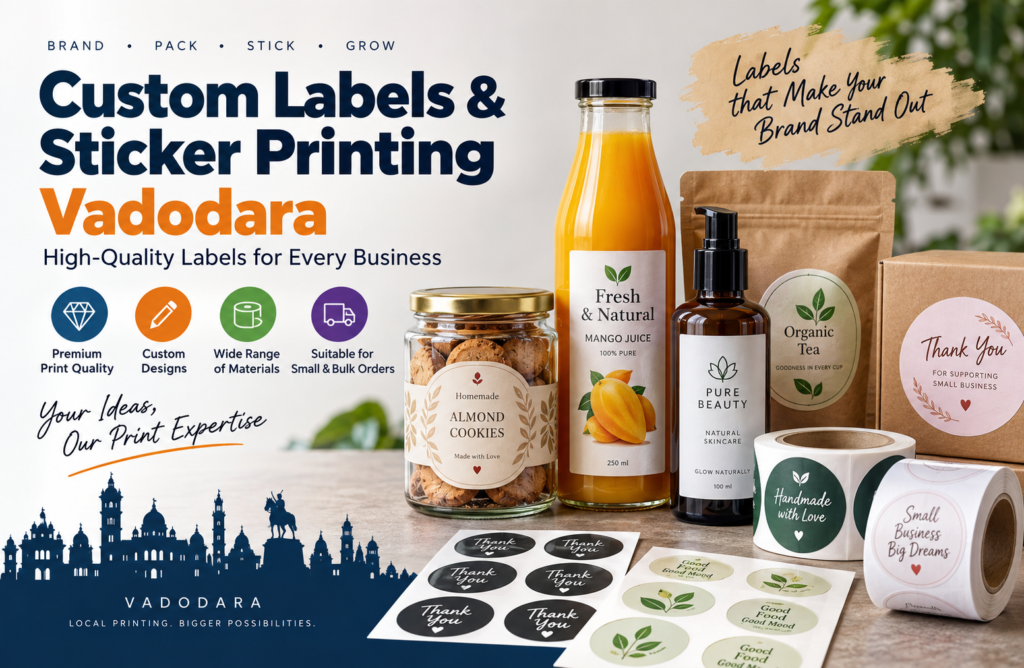 Custom Labels & Sticker Printing Vadodara for Product & Packaging Needs