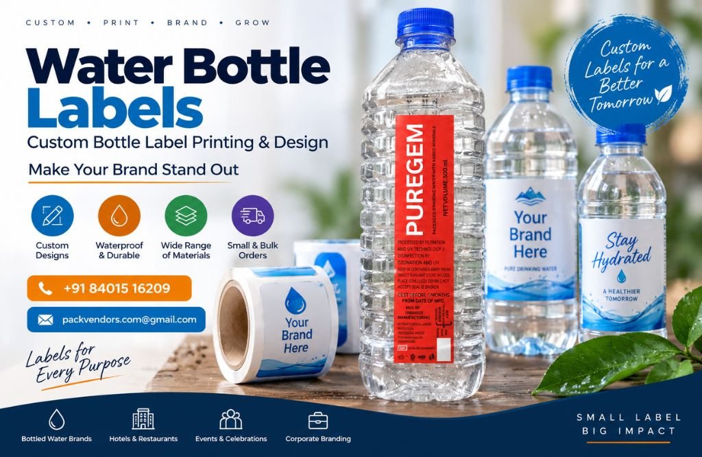 Water Bottle Labels: Custom Bottle Label Printing & Design for Your Brand