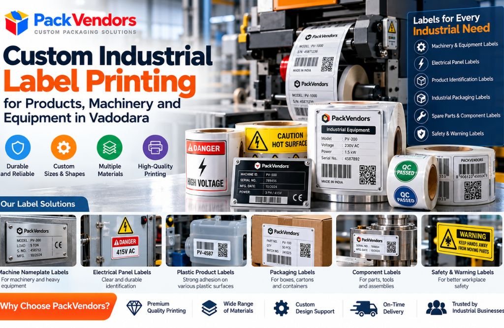 Custom Industrial Labels for Products, Machinery and Equipment in Vadodara